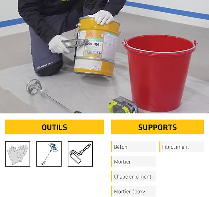 SIKA – Peinture de sol intérieur spécial garage – Sikafloor Garage Gris Silex (Proche RAL 7032) – Résine Epoxy – Bonne adhérence multi-supports – 6kg - Shop Stone Creation