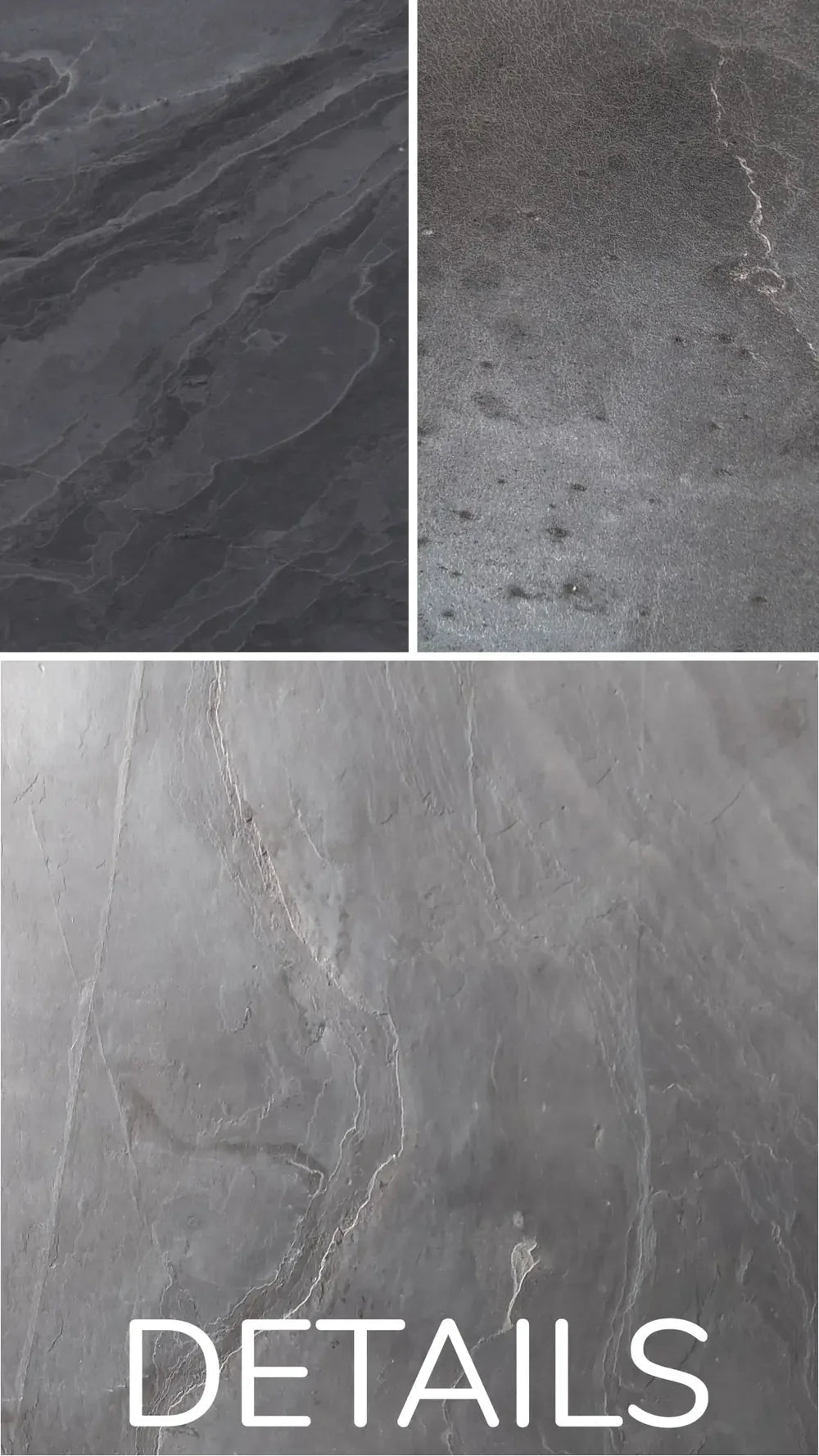 Feuille de Pierre Naturelle NERO – Noir & Gris Anthracite – Mur, Salle de Bain & Mobilier - Shop Stone Creation