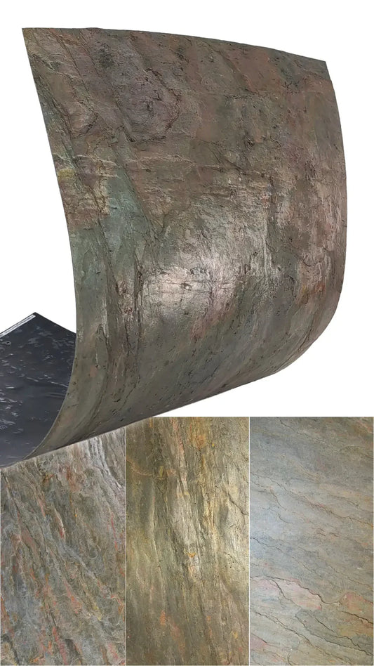 Feuille de Pierre Naturelle BURNING FOREST – Rouge, Brun & Nuances Multicolores – Mur, Salle de Bain & Mobilier - Shop Stone Creation