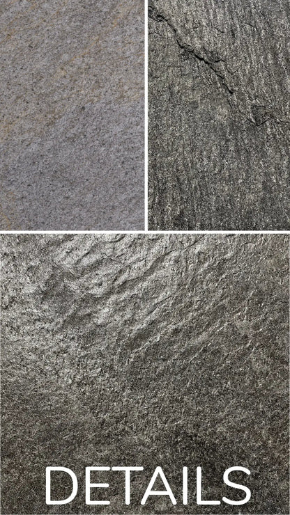Feuille de Pierre Naturelle GALAXY BLACK – Noir & Gris Anthracite Scintillant – Mur, Salle de Bain & Mobilier - Shop Stone Creation