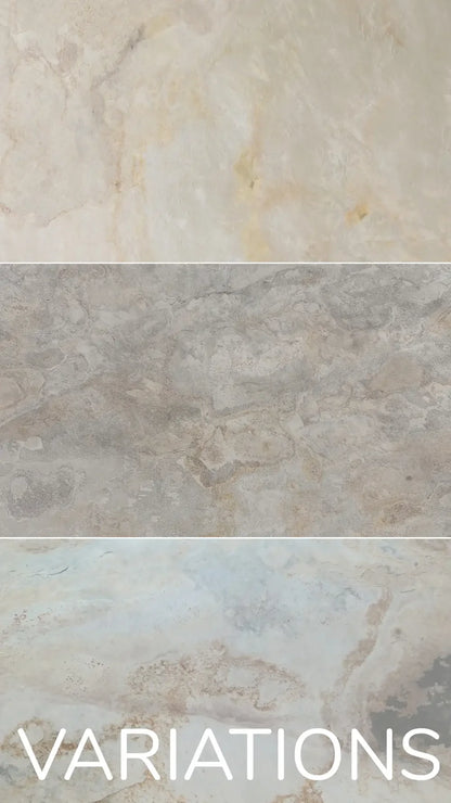 Feuille de Pierre Naturelle BLANCO – Beige Clair, Gris & Nuances Minérales – Mur, Salle de Bain & Mobilier - Shop Stone Creation