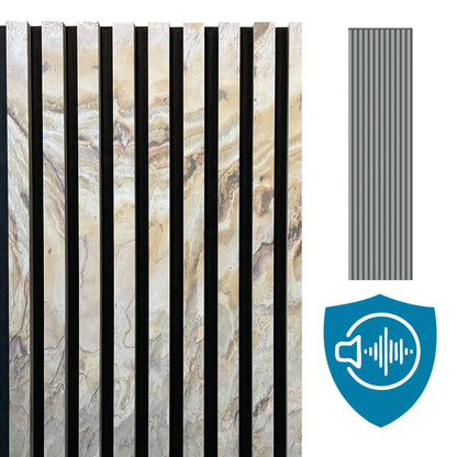 Panneau Acoustique en Feuille de Pierre Naturelle – Design Premium & Haute Absorption Acoustique