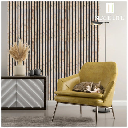 Panneau Acoustique en Feuille de Pierre Naturelle – Design Premium & Haute Absorption Acoustique