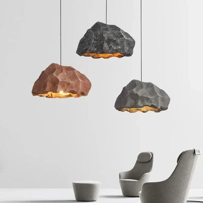 Lampe Rock Design – Suspension Moderne effet Pierre