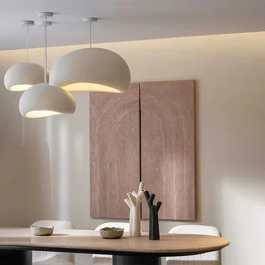 Lampe Suspendue Kumo Stone — Design Wabi Sabi & Moderne