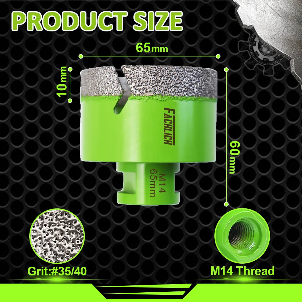 Trépan Diamanté M14 – Carrelage, Grès Cérame, Marbre & Granit – Ø 6 à 150 mm - Shop Stone Creation