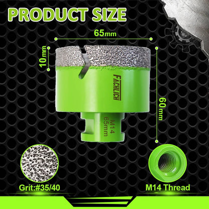 Trépan Diamanté M14 – Carrelage, Grès Cérame, Marbre & Granit – Ø 6 à 150 mm - Shop Stone Creation