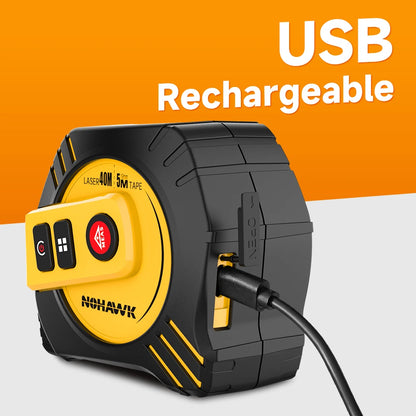 Mètre Laser 2-en-1 Rechargeable USB – Télémètre Laser 40 m / 80 m + Ruban 5 m - Shop Stone Creation