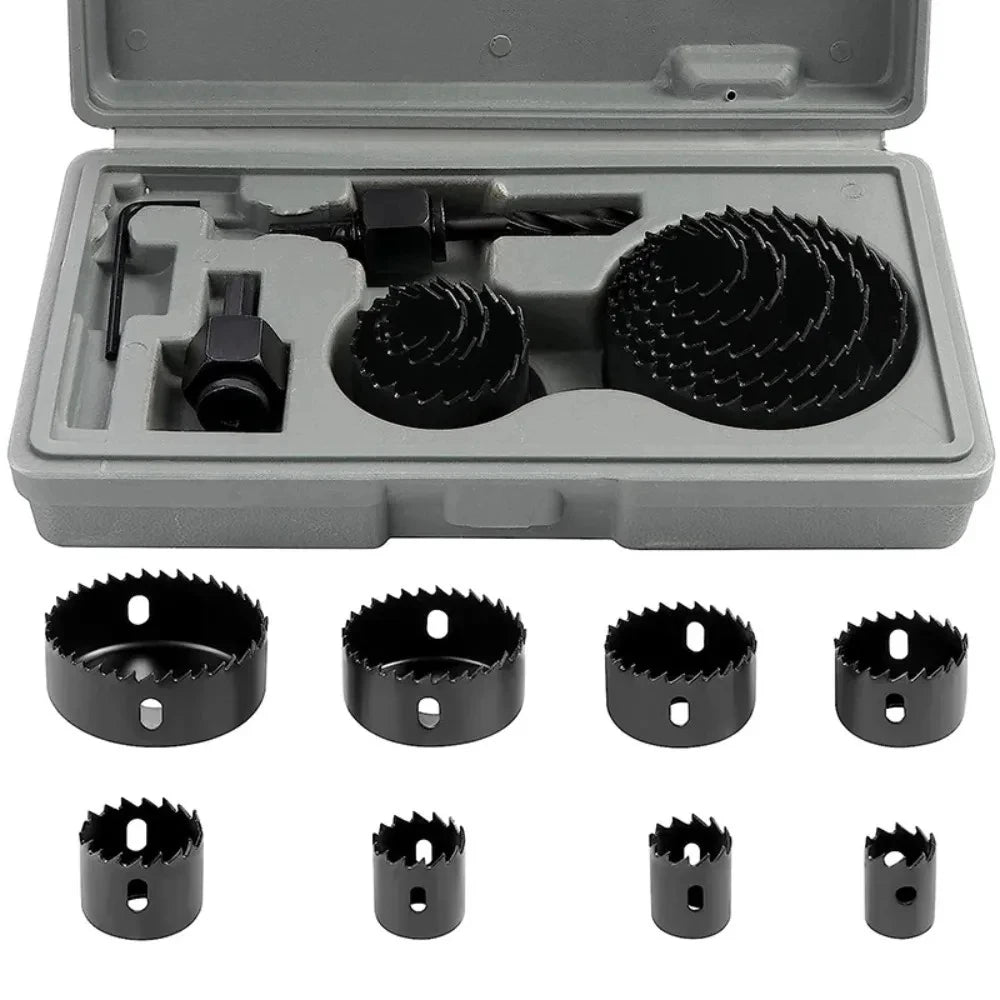 Coffret Scies-Cloches 8 Pièces – Bois, Placo & PVC – Ø 19 à 64 mm - Shop Stone Creation