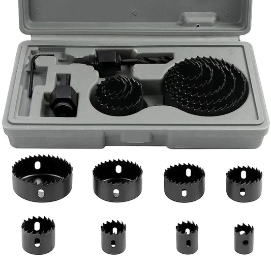 Coffret Scies-Cloches 8 Pièces – Bois, Placo & PVC – Ø 19 à 64 mm - Shop Stone Creation