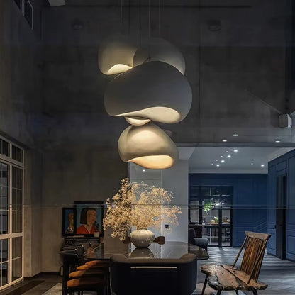 Lampe Suspendue Kumo Stone — Design Wabi Sabi & Moderne
