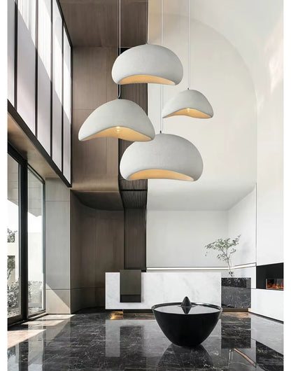 Lampe Suspendue Kumo Stone — Design Wabi Sabi & Moderne