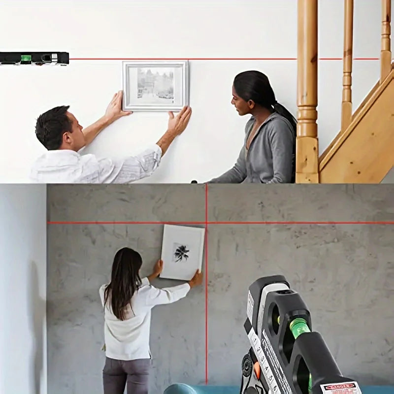 Niveau à bulle laser multiposition avec règle intégrée – Alignement horizontal & vertical - Shop Stone Creation