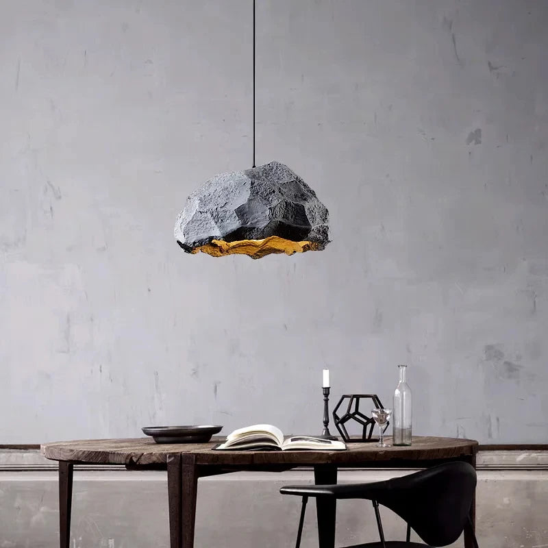 Lampe Rock Design – Suspension Moderne effet Pierre