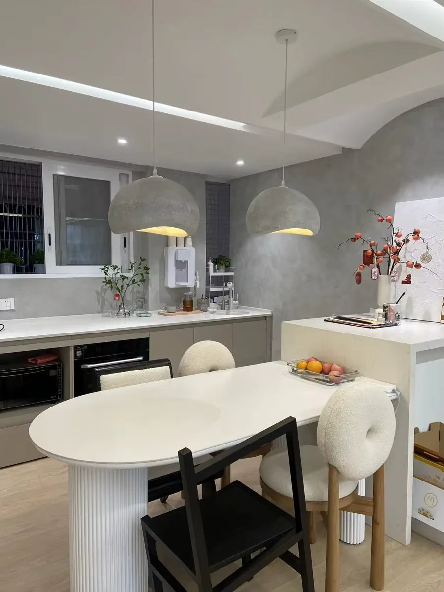 Lampe Suspendue Kumo Stone — Design Wabi Sabi & Moderne