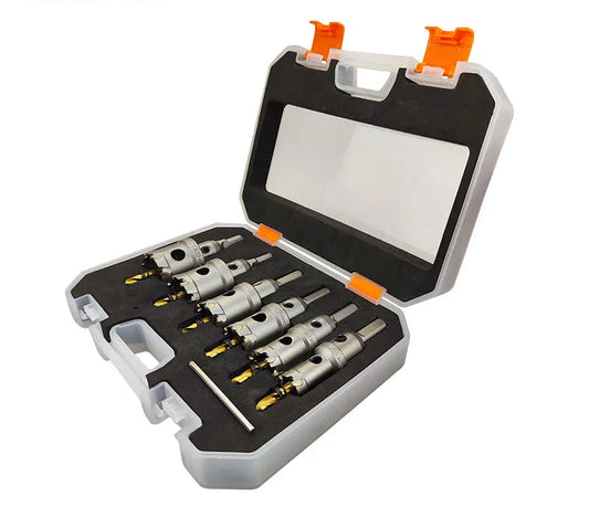 Coffret 6 Scies-Cloches TCT Carbure – Métal, Inox, Acier & Aluminium – Ø 16 à 32 mm - Shop Stone Creation