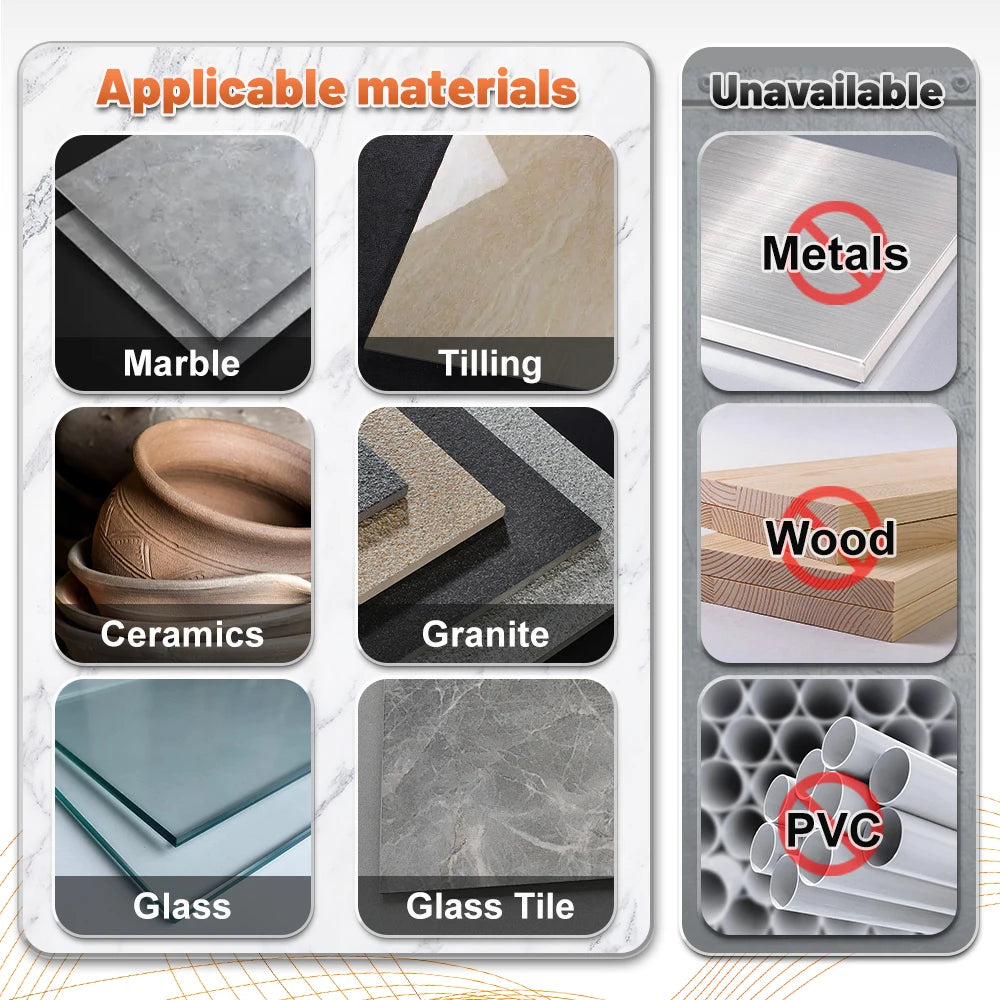Coffret 15 Pièces Trépans Diamantés M14 – Carrelage, Grès Cérame, Marbre & Granit – Ø 6 à 68 mm - Shop Stone Creation