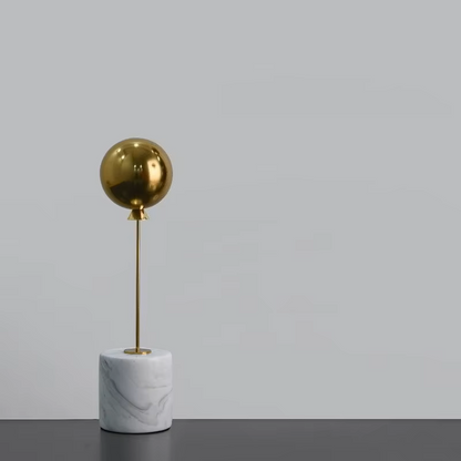 Sculpture décorative ballon sur base en marbre – Design Stone Creation