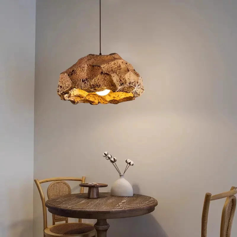 Lampe Rock Design – Suspension Moderne effet Pierre