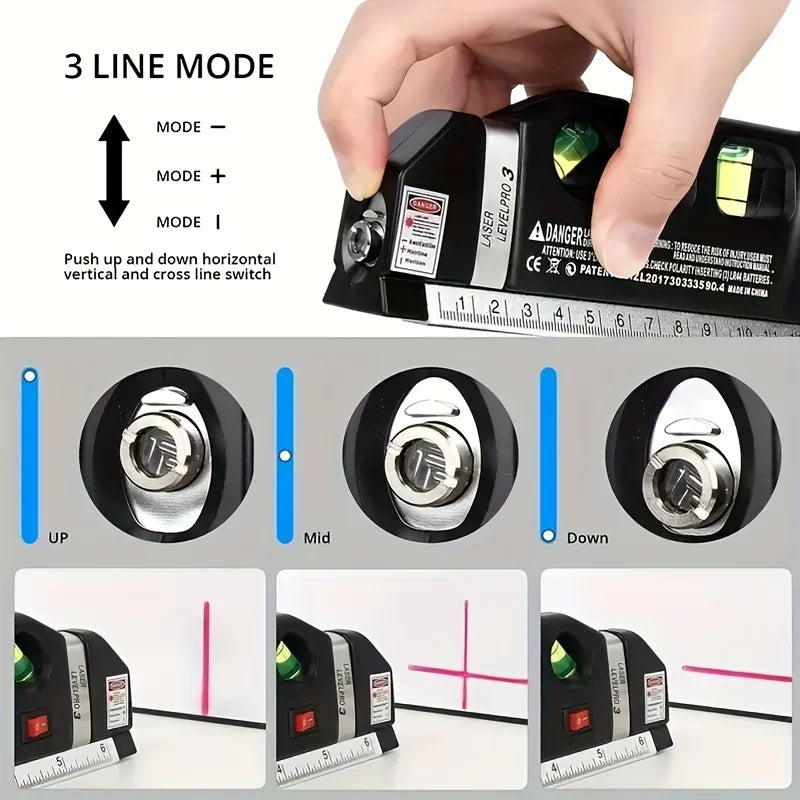 Niveau à bulle laser multiposition avec règle intégrée – Alignement horizontal & vertical - Shop Stone Creation