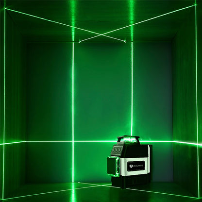 PRACMANU – Niveau Laser 3D 12 Lignes Auto-Nivelant 360° (Laser Vert) - Shop Stone Creation