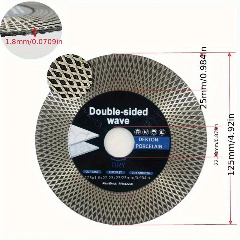 Disque Diamant Turbo pour Meuleuse – Carrelage, Grès Cérame, Marbre & Granit – 115 / 125 mm - Shop Stone Creation
