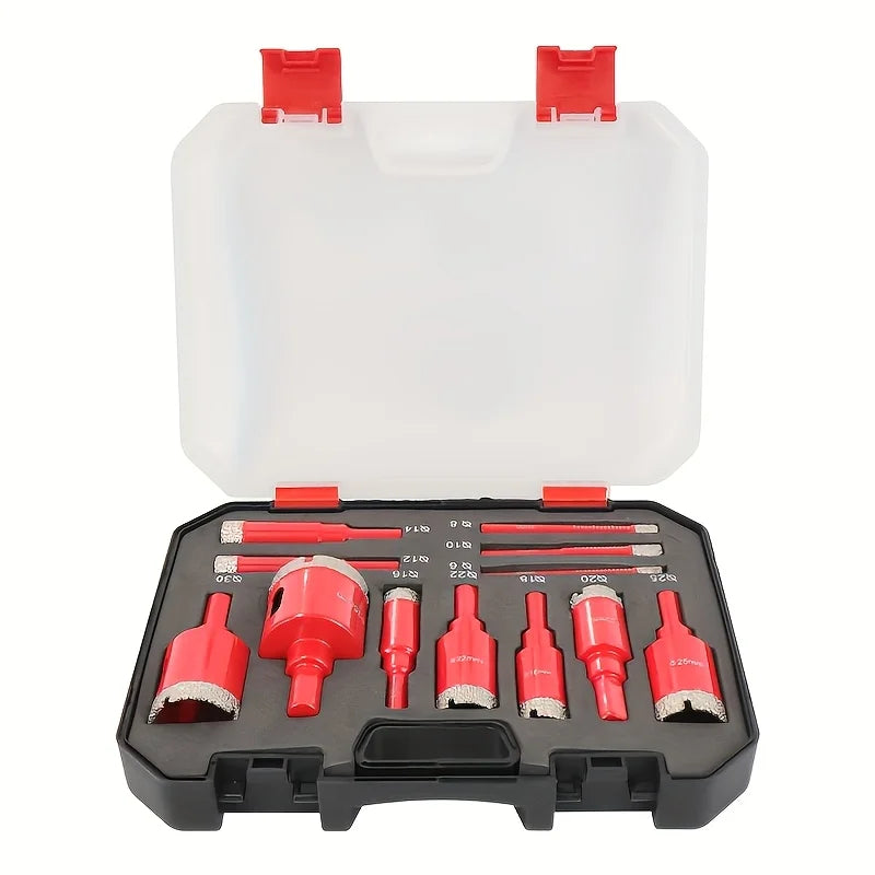 Coffret 12 Trépans Diamantés – Carrelage, Grès Cérame, Marbre & Granit – Ø 6 à 35 mm - Shop Stone Creation