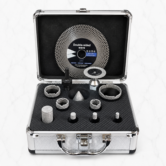 Coffret Professionnel 12 Pièces Diamant M14 pour Meuleuse – Perçage, Fraisage, Chanfreinage & Découpe Carrelage / Grès Cérame - Shop Stone Creation
